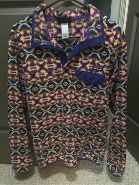 Patagonia RARE Aztec Printed Snap-T Synchilla Fleece Pullover